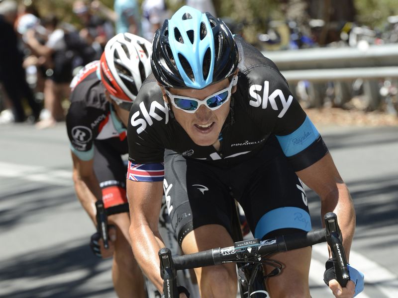 The Welshman dug deep and crested the climb first, ensuring him the mountain's jersey