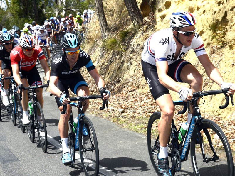 Team Sky were forced into action by a number of attacks as the stage wore on