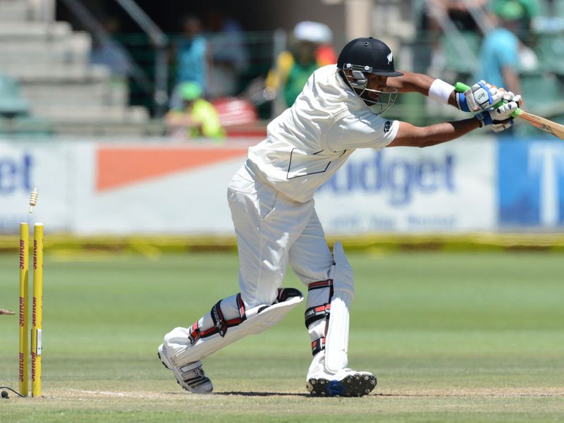 Jeetan Patel stepped away from his stumps and was bowled by Dale Steyn.