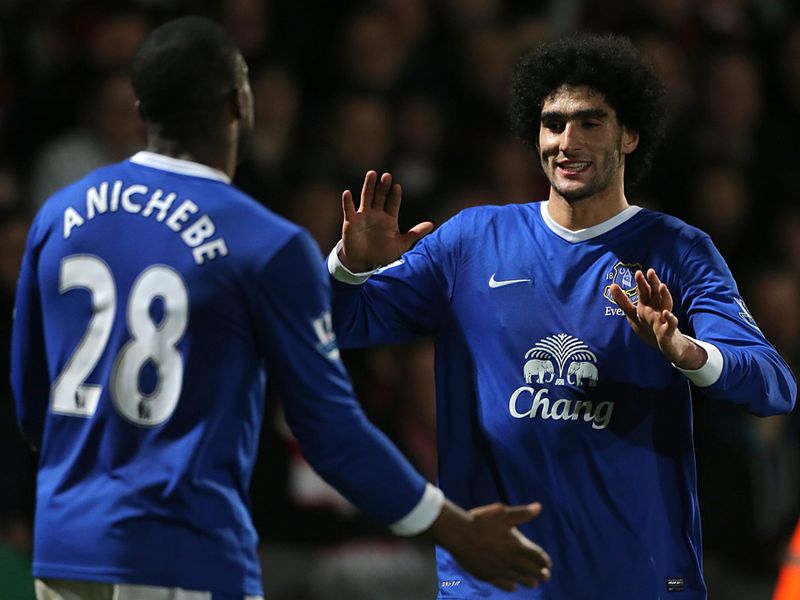 Fellaini thanks Victor Anichebe for setting up his goal