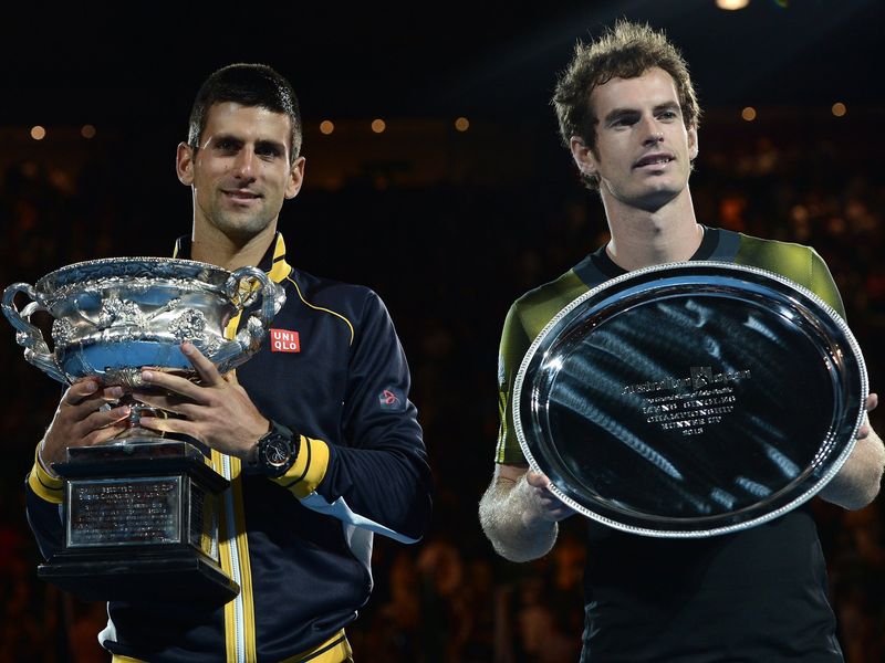 Top class: Novak Djokovic poses with the winner's trophy after his Australian Open victory over Andy Murray