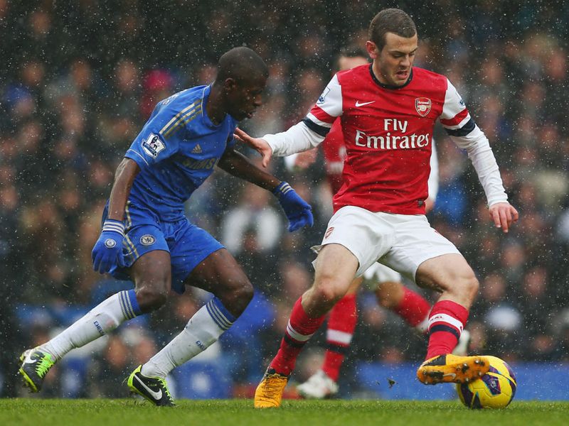 Jack Wilshere is not the type to back down from a challenge and he continued to get stuck into Ramires and Chelsea.