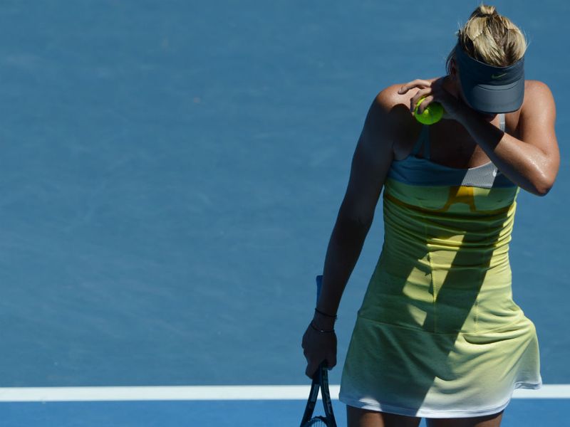 Sharapova starts to feel the heat...