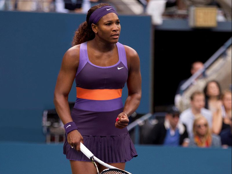 Serena Williams models the Pleated Knit Dress