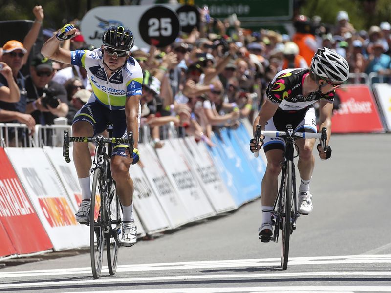 At the finish it was Gerrans who took the victory...