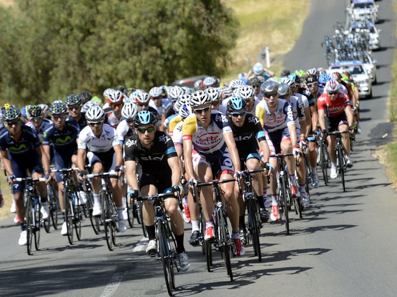 The peloton enjoyed spending most of the day riding with a tailwind