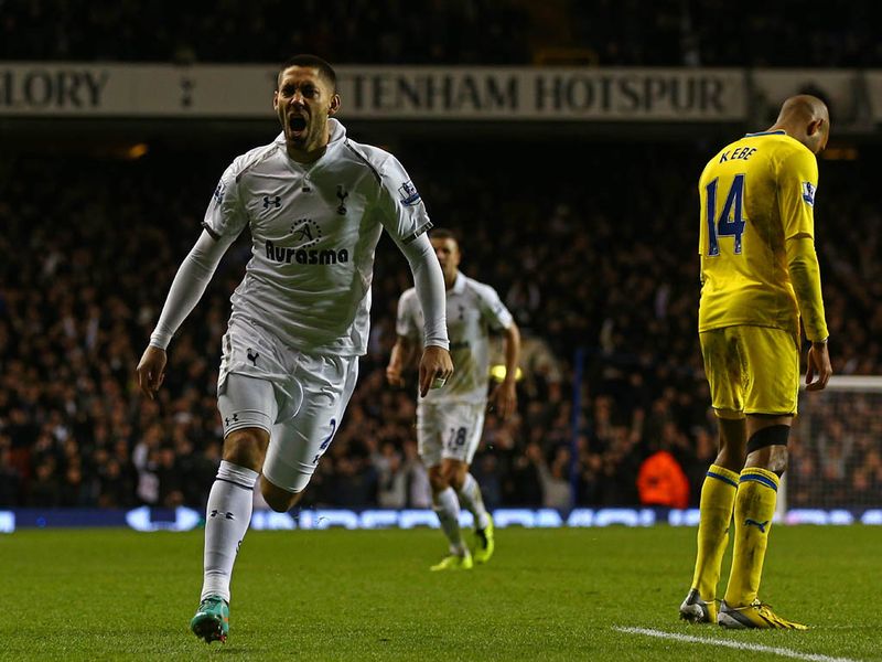 Further goals from Emmanuel Adebayor and Clint Dempsey sealed a 3-1 win that took Spurs up to third