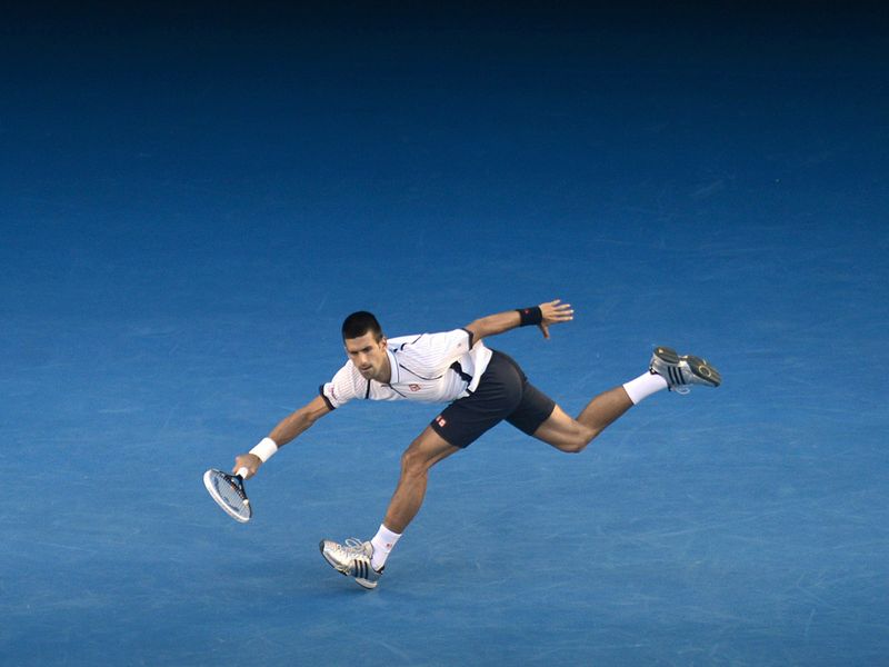 Men's top seed Novak Djokovic took to Rod Laver Arena in the evening session for his clash with Tomas Berdych