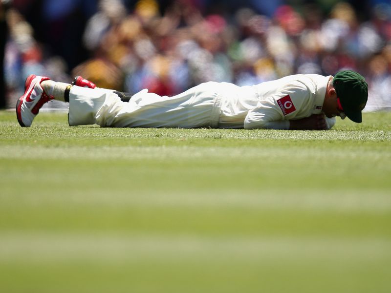 Hussey dropped an early catch at second slip.