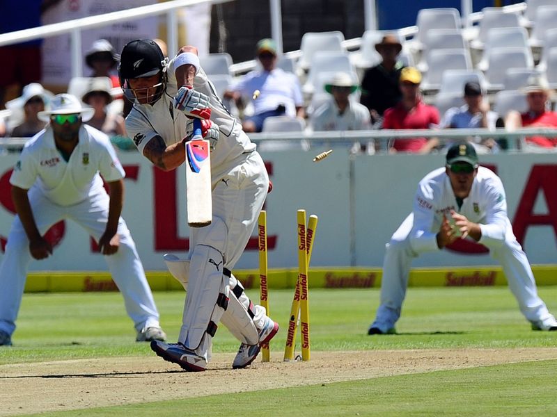 Brendon McCullum was bowled by Vernon Philander.