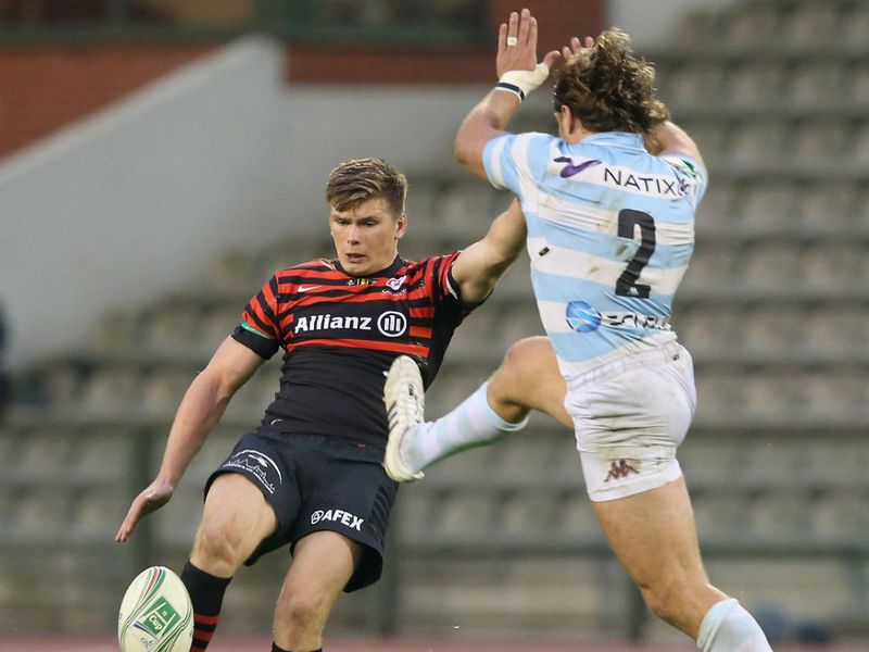 Owen Farrell: Kicked Saracens to a superb 37-28 comeback victory over Racing Metro and move his side to within touching distance of the quarter-finals