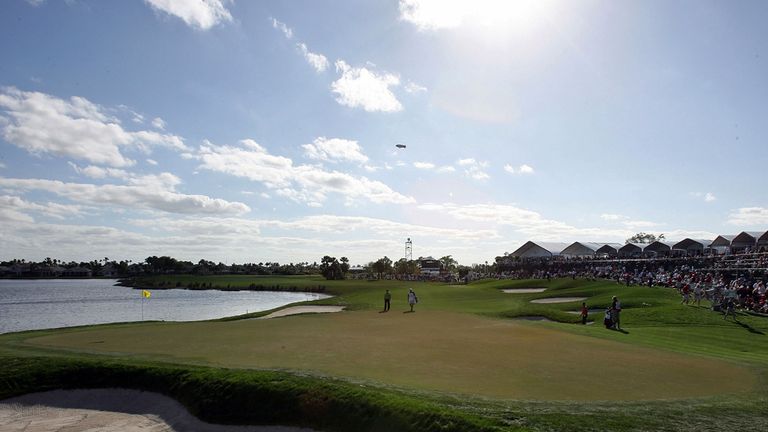 The view from behind the 18th green