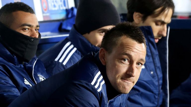 John Terry: Restricted to bench duty during Chelsea's clash with Sparta Prague