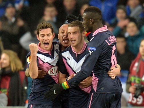 Bordeaux celebrate against Dynamo Kiev