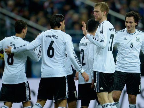 Germany celebrate against France in Paris
