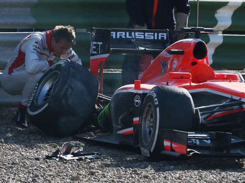 Max Chilton: Suffered rear suspension failure