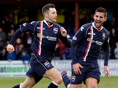 Ivan Sproule celebrates the game's only goal