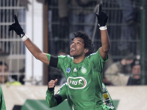 Brandao celebrates scoring for St Etienne