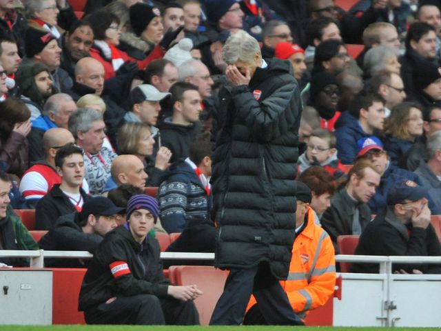 Arsene Wenger can't hide his frustration.