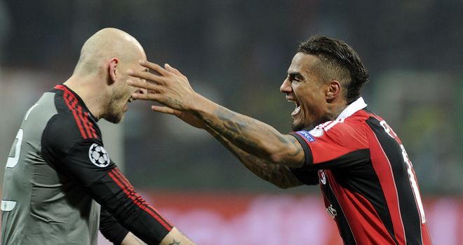 Boateng (r): scored Milan's opener