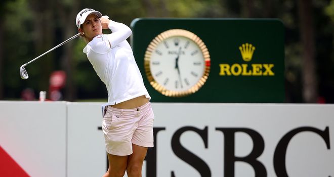 Azahara Munoz: Enjoys a two-shot lead after day one