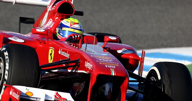 Felipe Massa in action at Jerez on Day One of the test