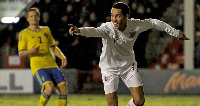 Thomas Ince: First-half brace for England