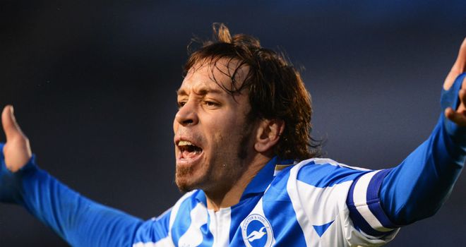 Inigo Calderon: Looking to help Brighton into the play-off places