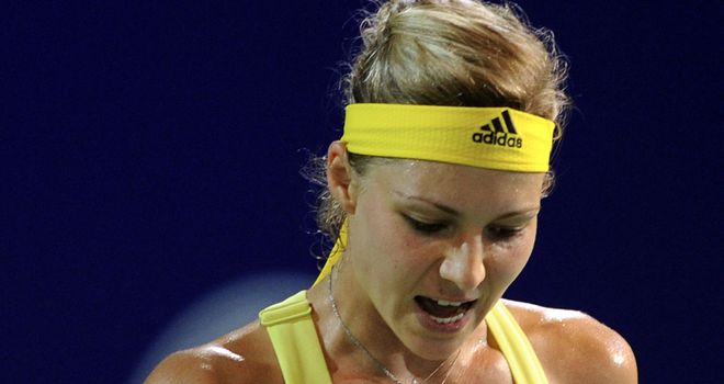 Maria Kirilenko celebrates victory in the semi-finals