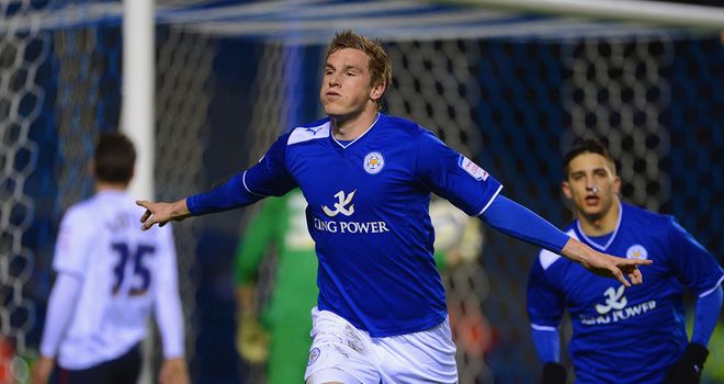 Chris Wood: Scores the opening goal for Leicester