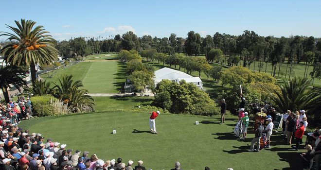 The opening tee-shot at Riviera