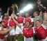 England celebrate winning the Wellington Sevens