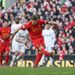 Steven Gerrard's penalty put Liverpool 1-0 up against Swansea in the day's only Premier League game.