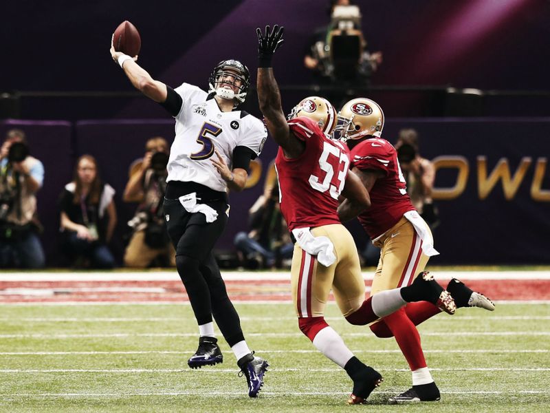 QB Joe Flacco was carving up the 49ers