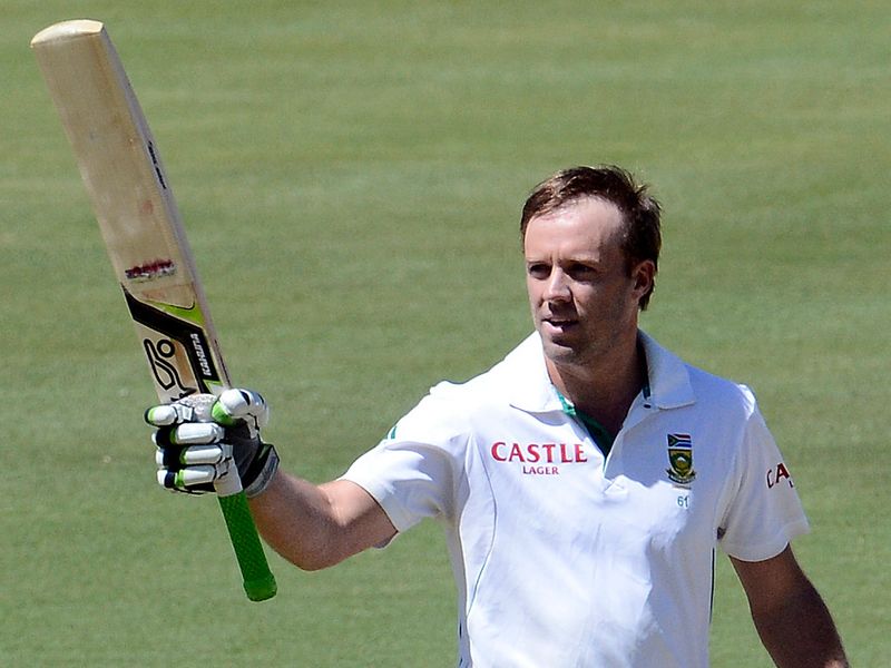 AB de Villier resumed on 98 and recorded his century soon afterwards.