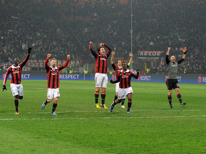 AC Milan hold on to claim an unexpected 2-0 first-leg victory against the tournament favourites