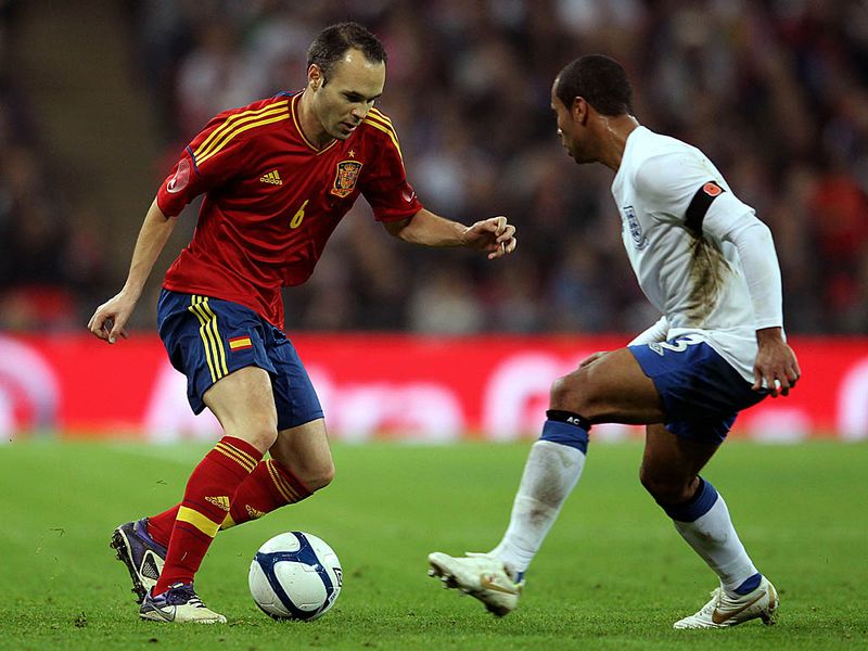 Cole features in a defensive master class as England edge world and European champions Spain at Wembley in 2011.