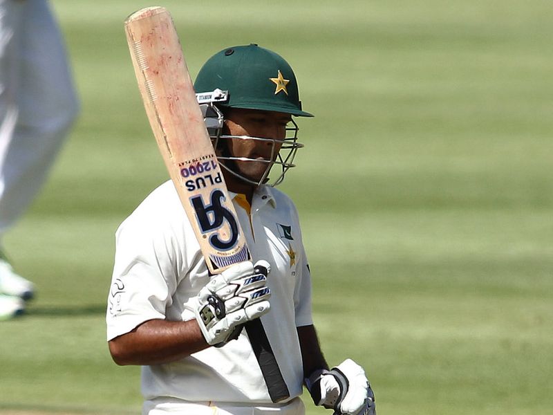 Asad Shafiq also scored a half century before tea.