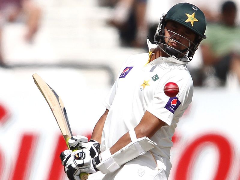Azhar Ali had a torrid time and fell to Morne Morkel for four.