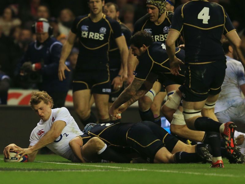 Vital score: New cap Billy Twelvetrees notches the second try for the hosts...