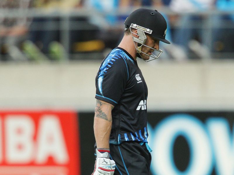 Brendon McCullum couldn't repeat his exploits of the second T20 as he was out for 26.
