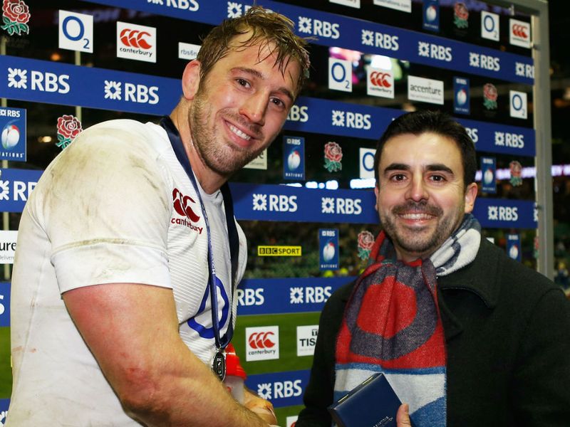 ... before receiving the man-of-the-match award