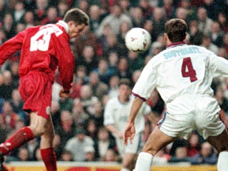 Jamie Carragher marks his first start at Anfield with a goal against Aston Villa