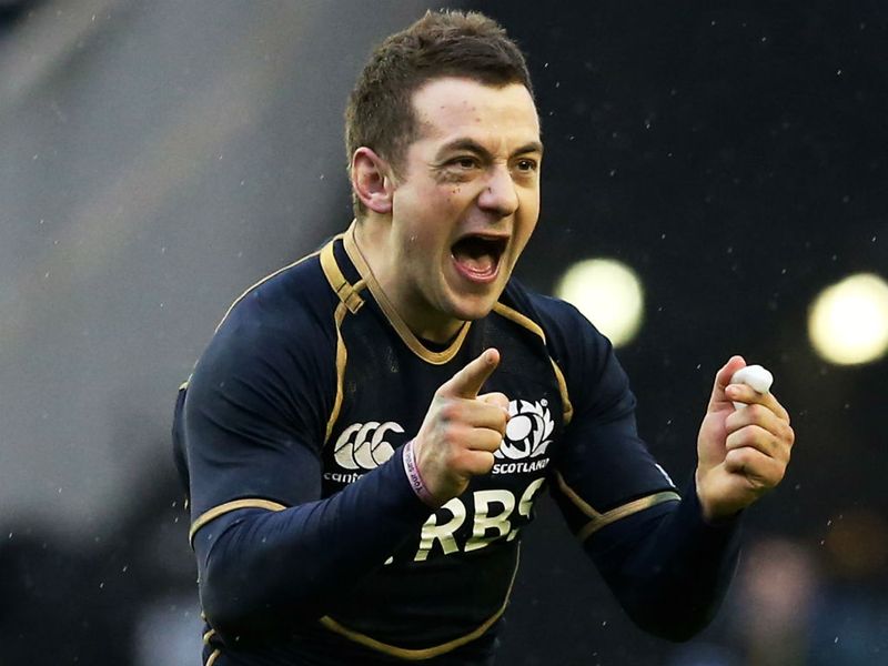 Laidlaw is overcome with emotion after his team's victory at the final whistle