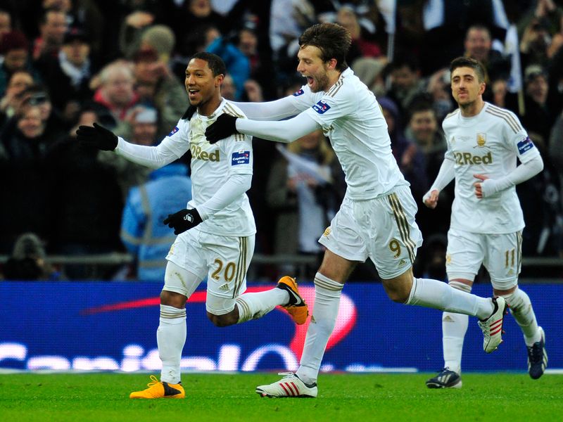 Jonathan de Guzman went on to make it 5-0 to Swansea before the final whistle at Wembley