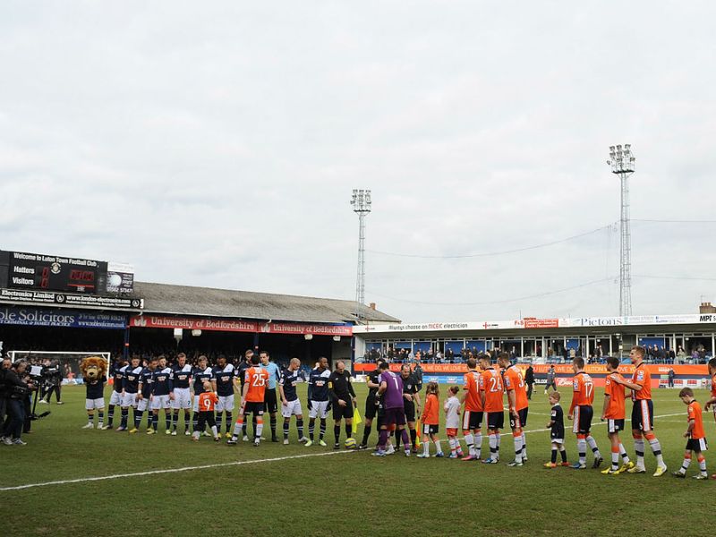 Luton and Millwall line-up at Kenilworth Road