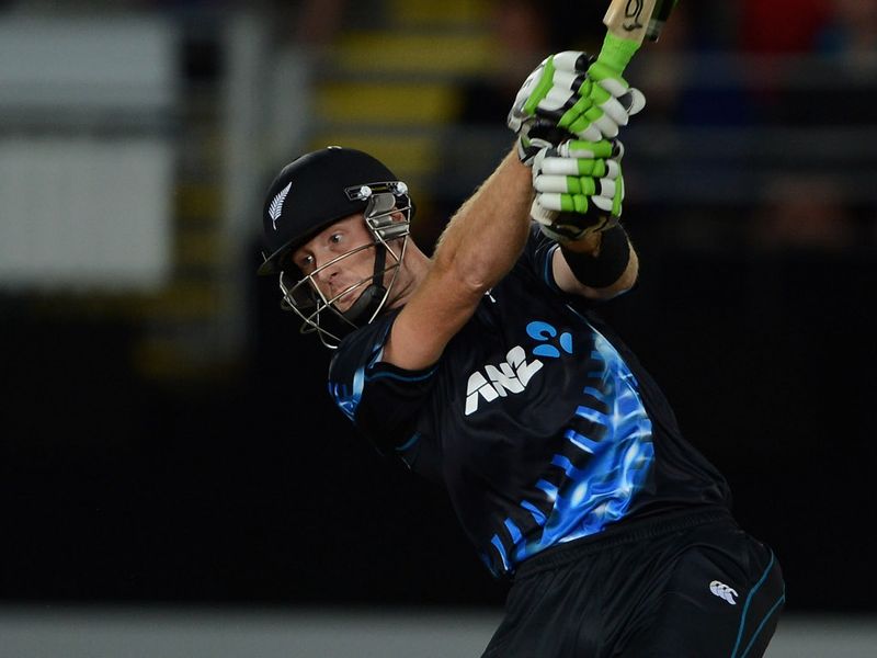 Martin Guptill was the top scorer for New Zealand, making 44 before falling to Wright...