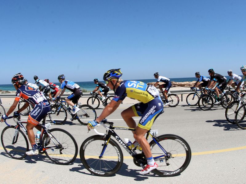 It was another hot day on the road for the riders