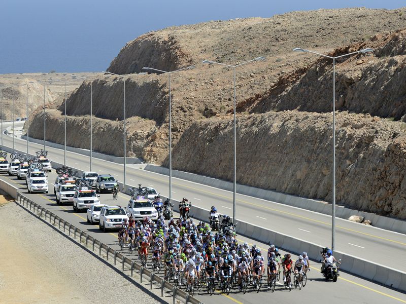 The riders made their way through yet more dramatic scenery