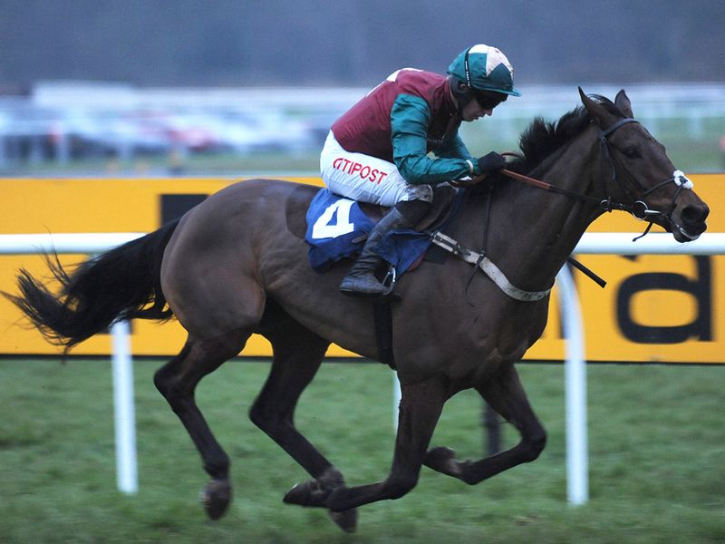 Oscar Rock won the closing bumper at Newbury in impressive fashion